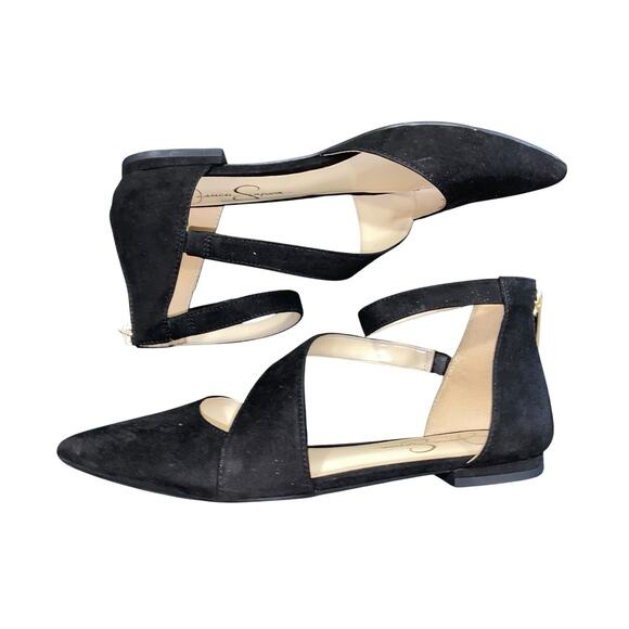 Jessica Simpson Pre-Owned Cayleen Flat JP-CRONEN SUPREME MICROSUEDE 7.5 - Picture 1 of 6